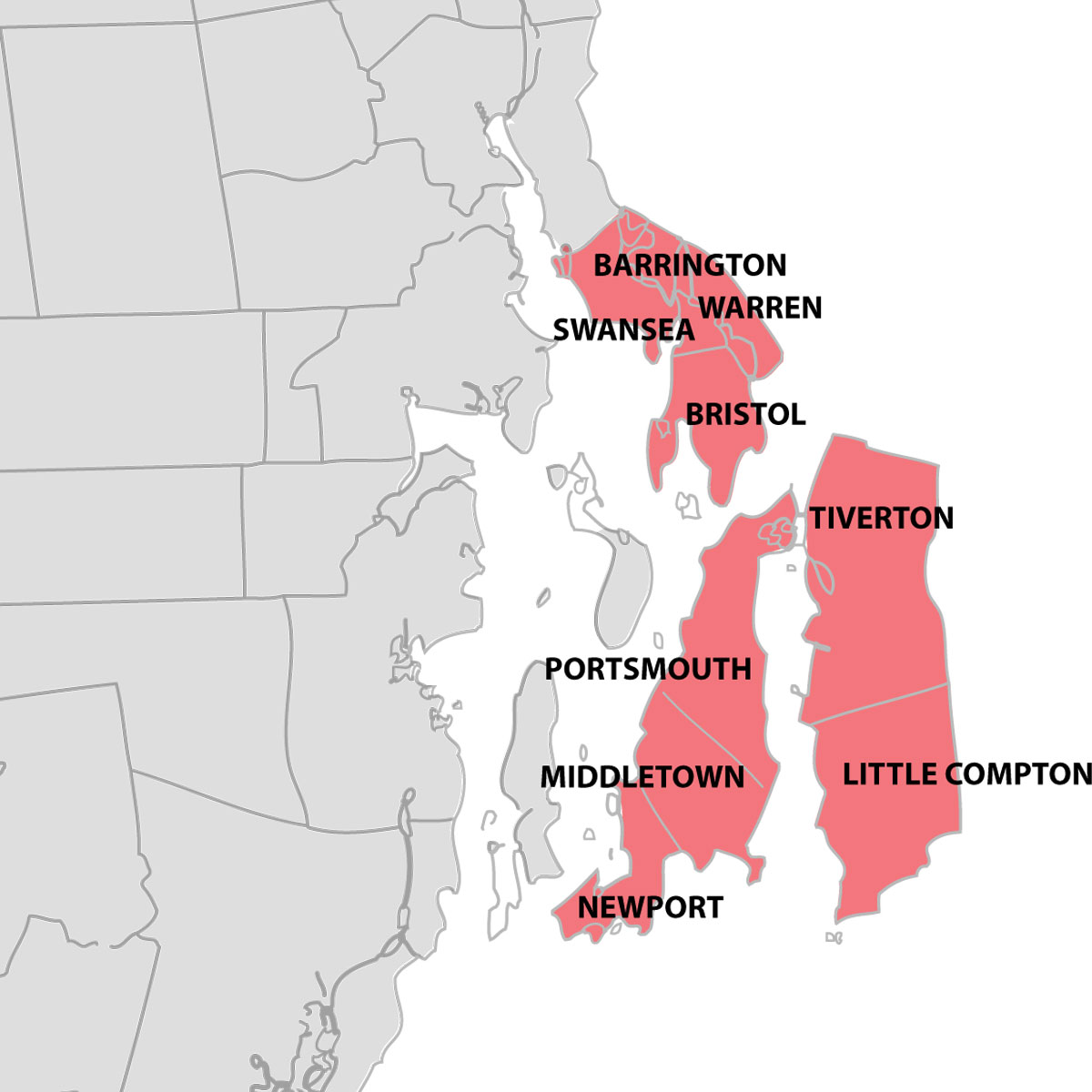 Sunshine Fuels Rhode Island Delivery Service Area